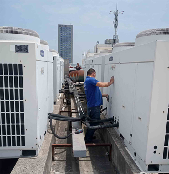 北海中央空调制热和不制冷系统维修方法